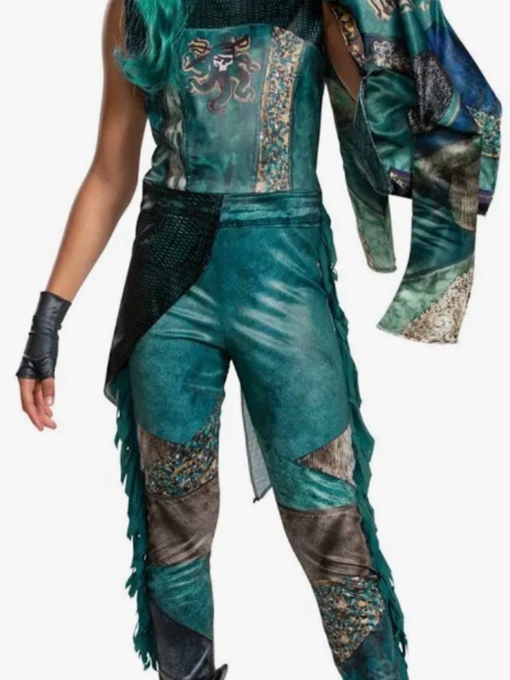Women’s Teal Patchwork Jumpsuit Pants